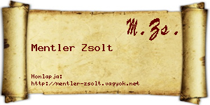 Mentler Zsolt névjegykártya